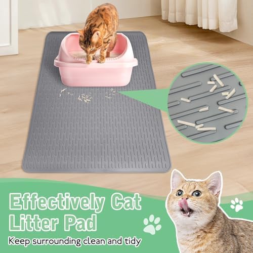 Cat Litter Mat 30" x 21" Waterproof Rubber Litter Box Mat - Image 5