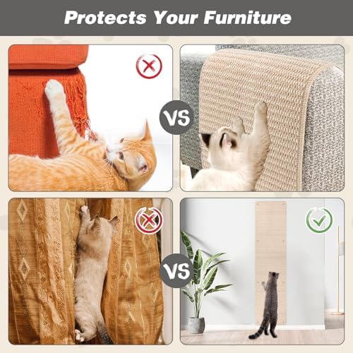 FHTONGE 71x15.8" Thickened Cat Wall Climbing Carpet - Image 4