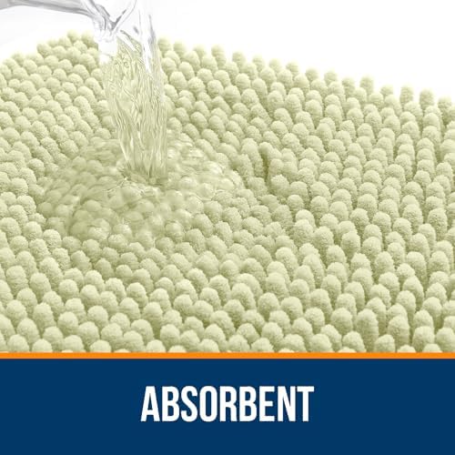 OLANLY Bathroom Runner Rugs 59x20, Extra Soft Absorbent Chenille Bath Rugs - Image 4