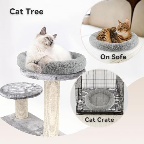 Round Cat Bed Washable Cat Donut Bed - Image 4