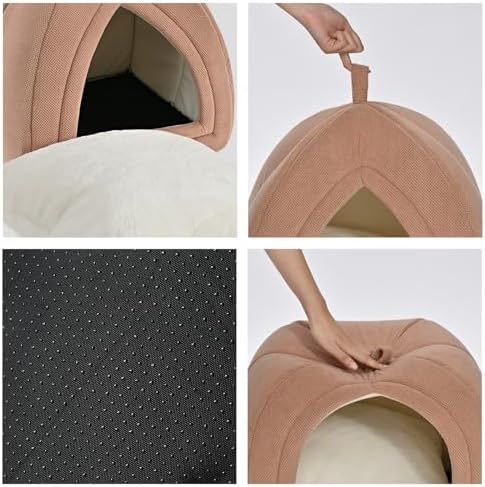 Amazon Basics Cat Bed Cave, 2-in-1 Foldable House - Image 2
