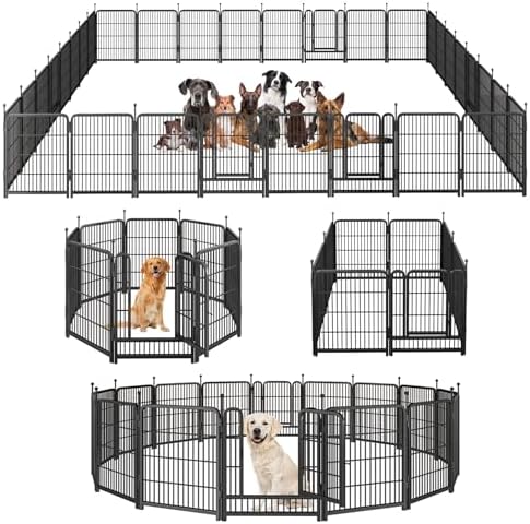 Dog Playpen, Portable Outdoor Dog Fence, Dog Playpen by XDPET