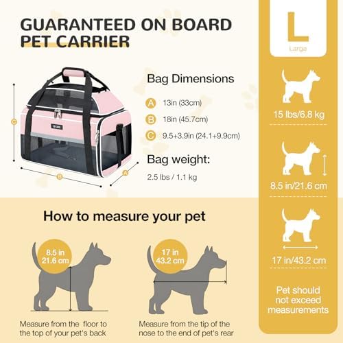 Lekereise Top-Expandable Pet Carrier 18x13x9.5 Inch Southwest Frontier Airline - Image 3