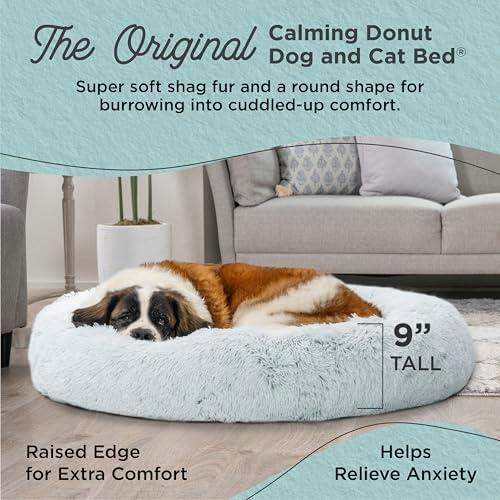 Best Friends by Sheri Original Calming Donut Dog Bed, Frost Gray - Image 2