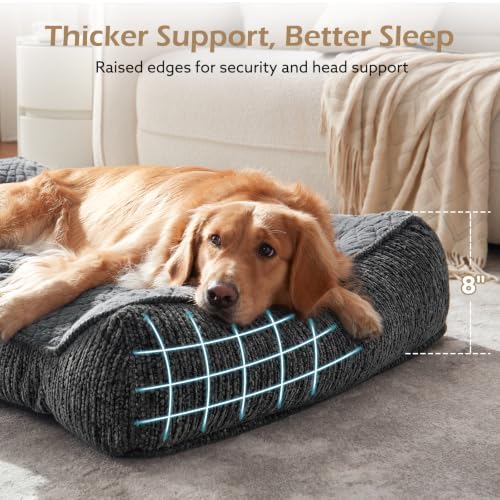 JOEJOY Orthopedic Dog Bed for Medium Dogs, Extra Thick Foam Dog Couch Bed - Image 2