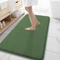 OLANLY Memory Foam Bathroom Runner Rugs 47x20, Long Bath Mats, Olive Green by OLANLY