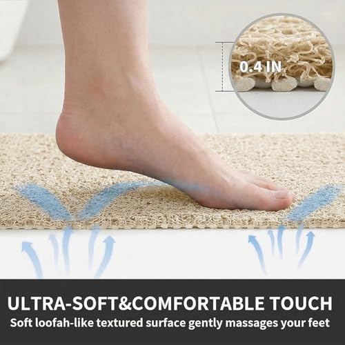 Square Shower Mat Non Slip, 27 x 27 Inch Anti Slip Shower Mats Without Suction - Image 3