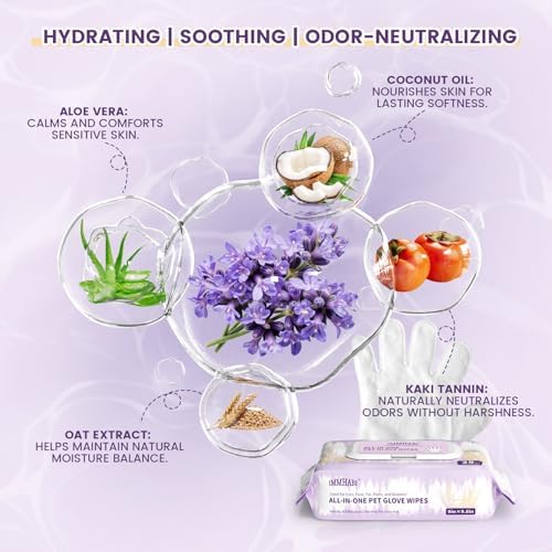 IMMHABI Hypoallergenic Pet Glove Wipes - Image 2