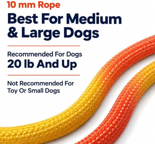 Hands Free Dog Leash, Double Handle Leash 6.5FT Yellow-Orange - Image 7