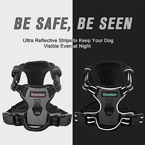 BARKBAY Dog Harness No Pull for Large Dogs Front Back Clips, Dog Vest - Image 5