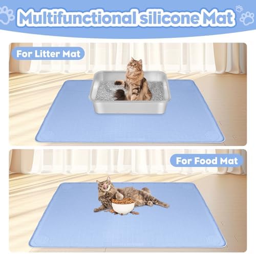 Silicone Cat Litter Mat for Litter Box 40”x28” Large Cat Mat - Image 6