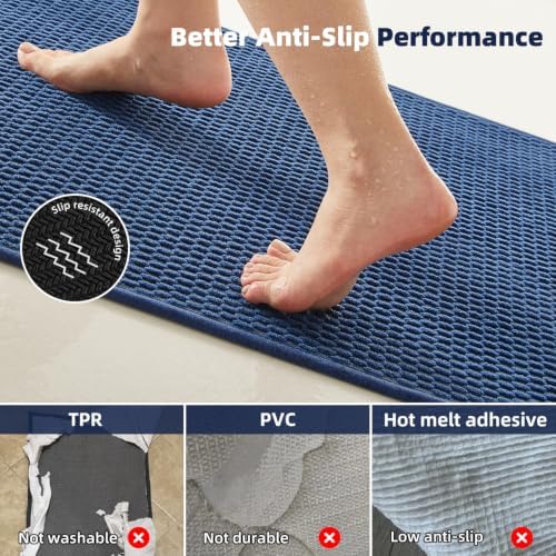TYUU Bathroom Rugs Non Slip Washable, Super Absorbent Thin Bath Mat Quick Dry - Image 3