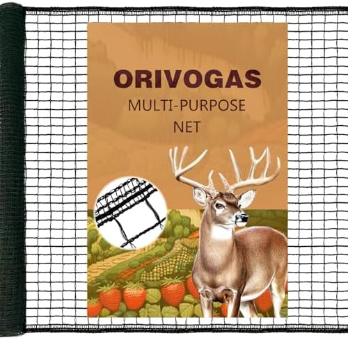Deer Fence Netting, Plastic Mesh Fence 6.5x50ft, Reinforced Edges 55gsm Heavy by Unknown