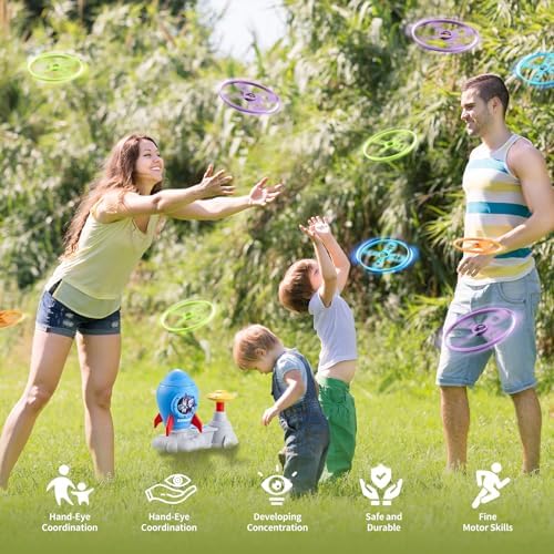 Outdoor Toys for Kids Ages 3-8, Outside Flying Disc Launcher - Image 2