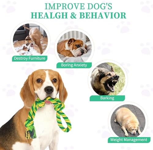 Dog Rope Toys for Large/Medium Aggressive Chewers, Tough Cotton Chew Toy - Image 6