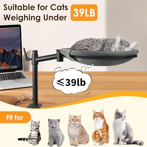 Cat Desk Bed 360° Rotating & Adjustable Cat Bed - Image 6