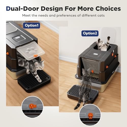 FURTIME Stainless Steel Litter Box - Image 3