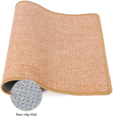FUKUMARU Cat Scratcher Mat, 23.6 X 31.5 Inch Natural Sisal Cat Scratch Mat - Image 4