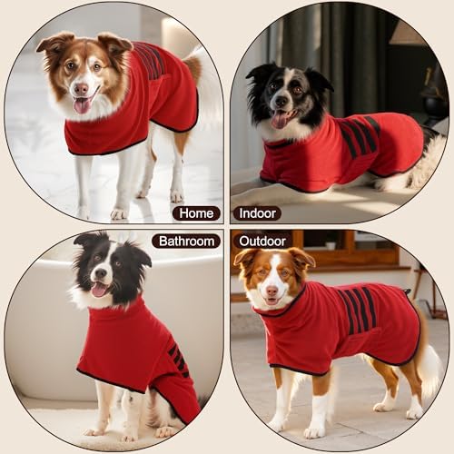 Microfiber Dog Bathrobe, Super Absorbent Dog Drying Coat - Image 6