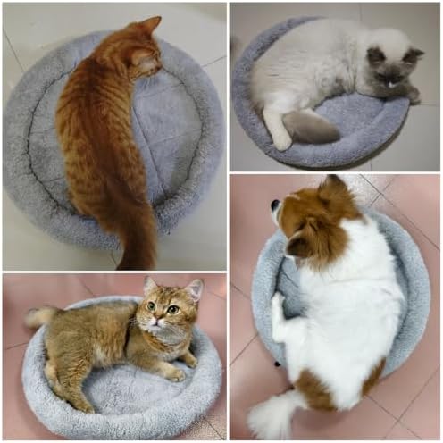 Round Cat Bed Washable Cat Donut Bed - Image 7