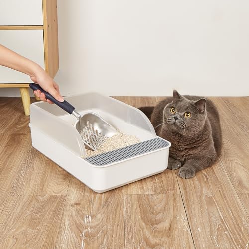 Navy Handle Giant Metal cat Litter Scoop Stainless Steel Oblique Hole Litter - Image 5