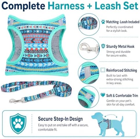 Step in Air Dog Harness Leash Set- All Weather Reflective No-Pull Padded Mesh - Image 3