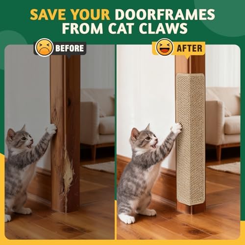 ENONCI Door Protector from Cat Scratching 30x7.8 Cat Wall Corner Scratcher - Image 3