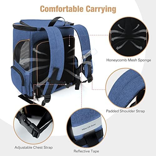 Lekereise Pet Carrier Backpack Expandable Cat Backpack Carrier - Image 4