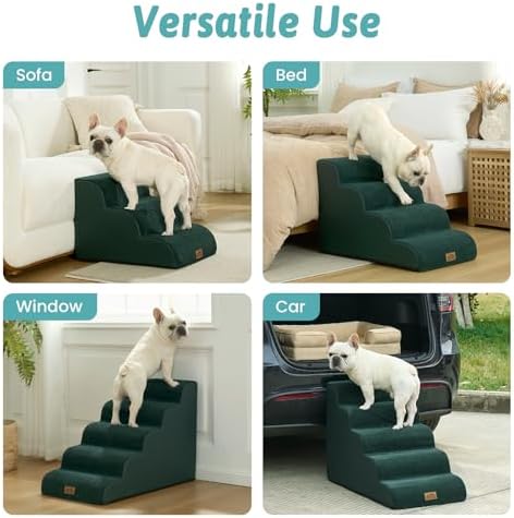 COZY KISS Wide Dog Stair for Small Dog 22.6" H, Pet Ramp for High Bed - Image 6