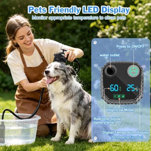 Rechargeable Portable Pet Shower Head Dog Bath Supplies - Image 2