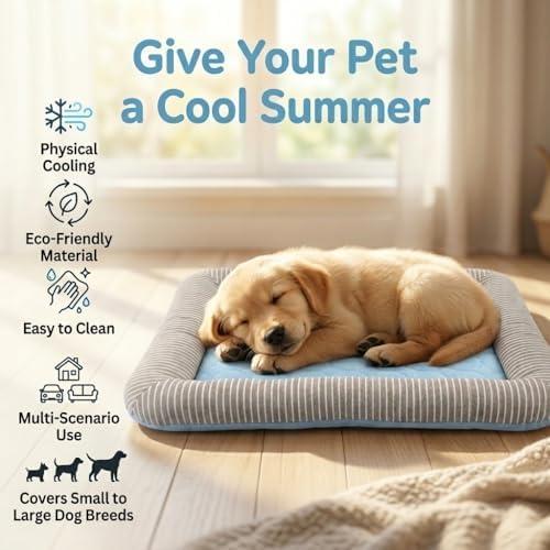 Dog Cooling Bed Summer Sleeping Cool Ice Silk Bed - Image 2
