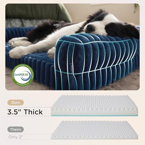 Bedsure ComfyFleece® Memory Foam Orthopedic Dog Beds Large Sized Dog 35" - Image 4