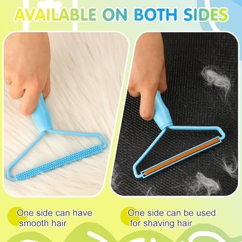 Honeydak 3 Pcs Hair Remover Tool, Dog Cat Hair Remover, Light Blue - Image 6