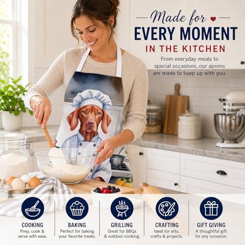 Caroline's Treasures Vizsla The Chef Apron Cooking Kitchen Server Baking Crafts - Image 6