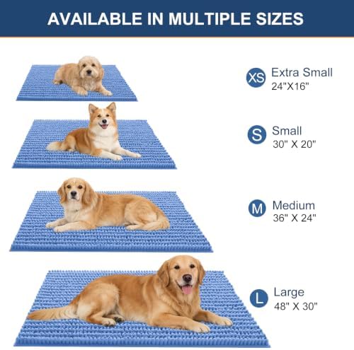 OLANLY Dog Door Mat for Muddy Paws 30x20, Ultra-Absorbent Chenille Mud Mat - Image 2