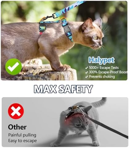 Halypet Cat Harness and Leash Set, Escape Proof Cat Harnesses - Image 4
