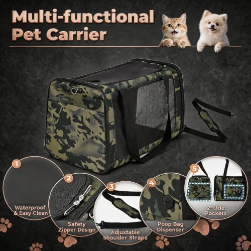 YUDODO 25lbs Cat Carrier Lightproof Soft Sided Pet Carrier - Image 3