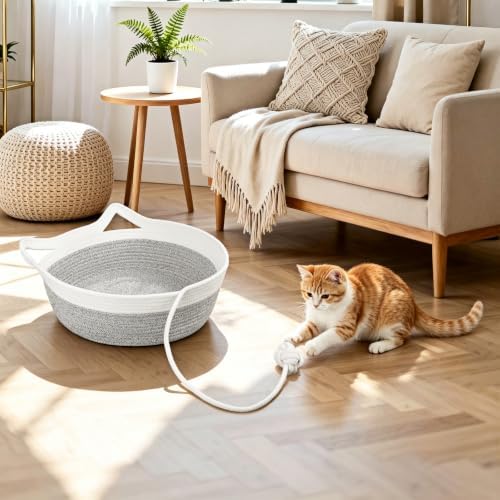 Cotton Rope Woven Cat Bed, Instinct Pet Basket - Image 6