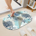 Cute Corals and Seashells Super Absorbent Quick-Drying Bathroom Mat Rug by ZHUZHISHAN