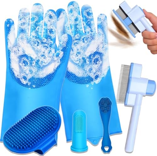 nooepc 6PCS Dog Washing Gloves Pet Grooming Gloves Dog Bath Supplies Dog Bath by EmbraceYourAllure