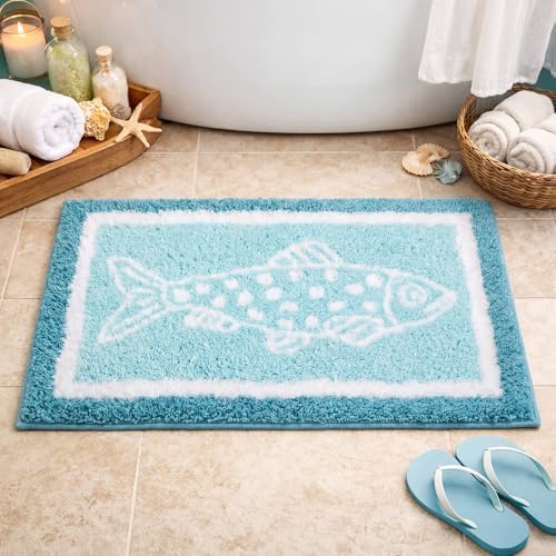 Boao Ocean Bathroom Rug Sardine Bath Mat, 24 x 16 Inches - Image 6