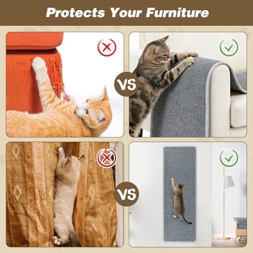 FHTONGE Extra Tall Thickened Cat Wall Climbing Carpet - Image 3