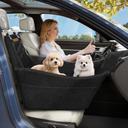 Elevated Dog Car Seat for Small and Medium Dogs Up to 35 lb by Tivray