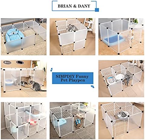 BRIAN & DANY Pet Dog Playpen, Portable Small Animal Transparent Fence Panels - Image 7
