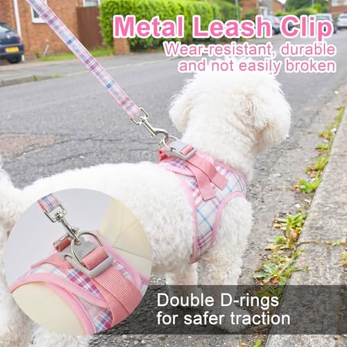 AIITLE Step in Dog Harness and Leash Set Plaid Adjustable - Image 3