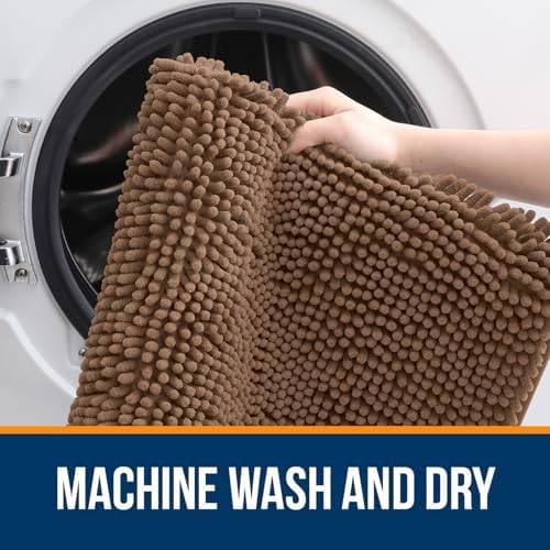 OLANLY Bathroom Runner Rugs 44x24, Extra Soft Absorbent Chenille Bath Rugs - Image 5