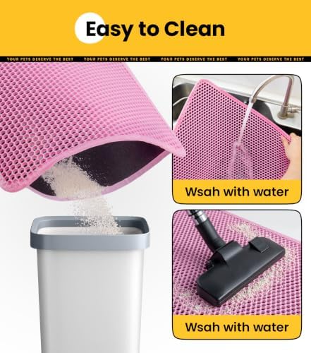 Cat Litter Mat, Upgrade Super Waterproof Back Layer Litter Box Mat, Non Slip - Image 4