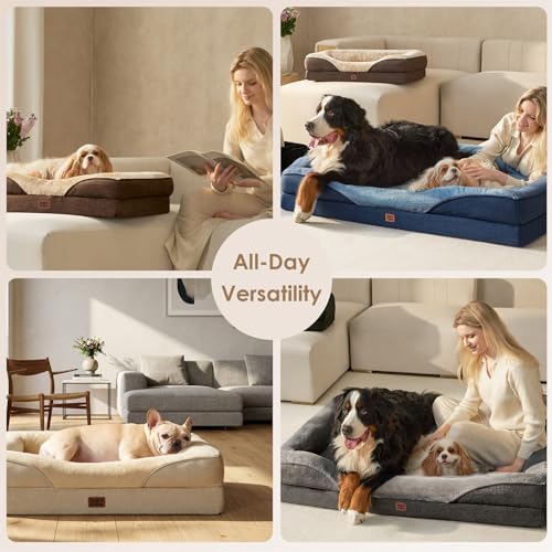 EHEYCIGA Orthopedic XL Dog Bed for Large Dog, Memory Foam Dog Couch - Image 4