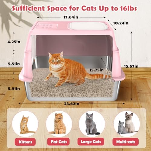 Vivifying XL Stainless Steel Cat Litter Box - Image 2