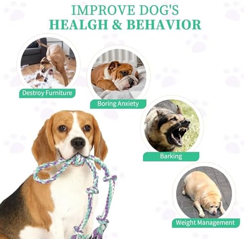 Dog Rope Toys for Large/Medium Aggressive Chewers, Tough Cotton Chew Toy - Image 6